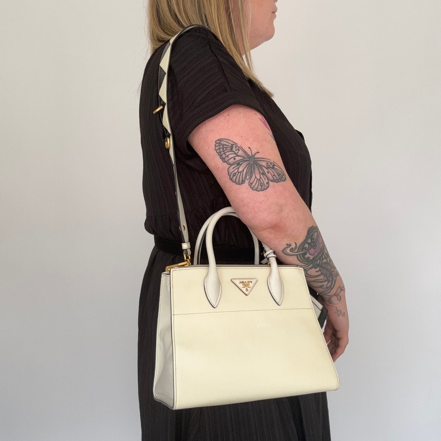 Prada Paradigme City Calfskin Greche  Tote