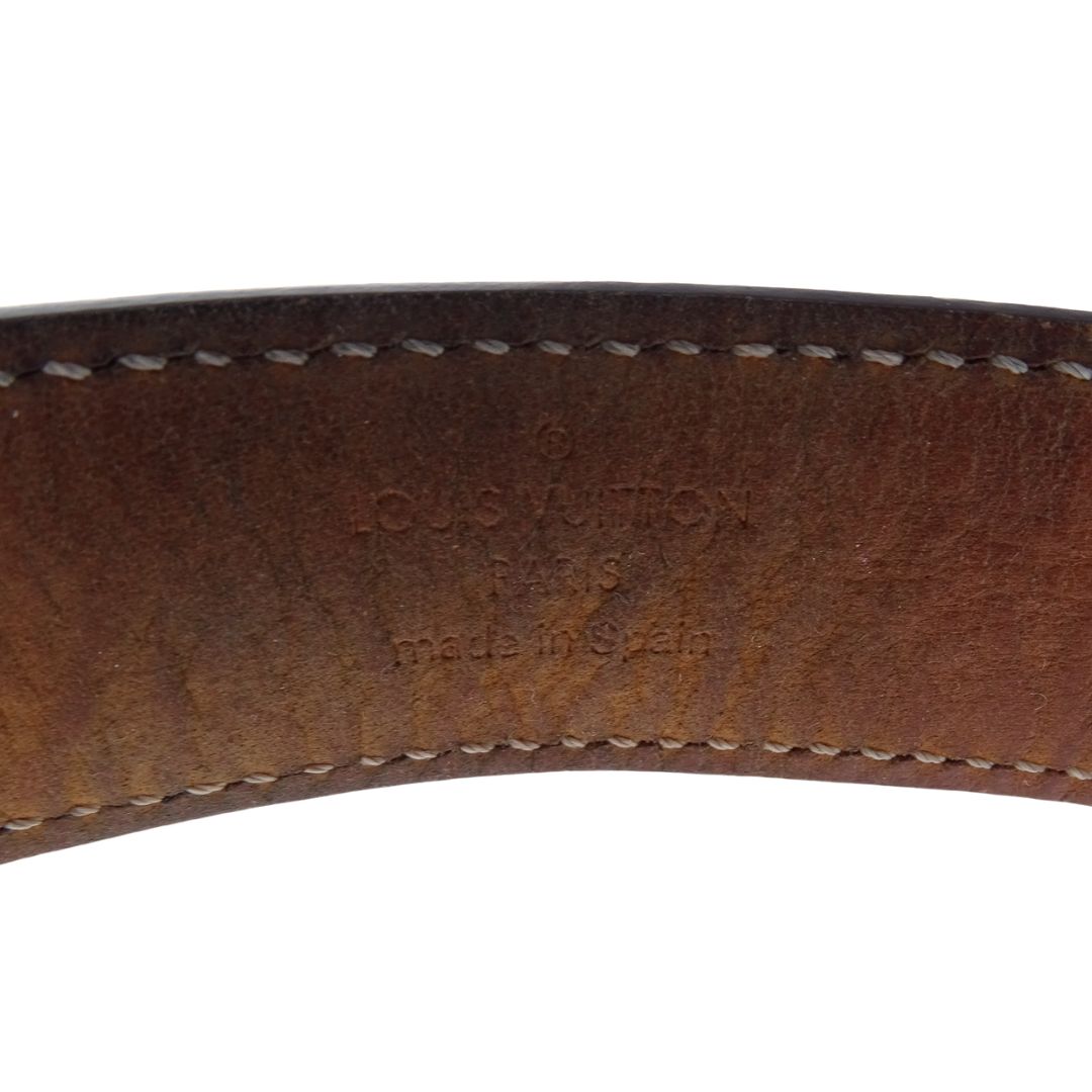 Louis Vuitton Trunk Belt In Damier Ebene & Gold Buckle 85/34 BC2134