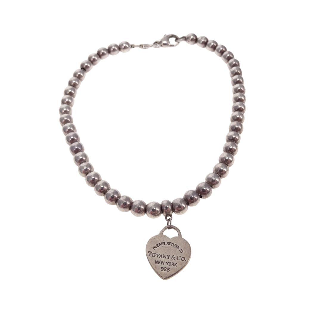 Tiffany & Co RTT Beaded Bracelet  Sterling Silver