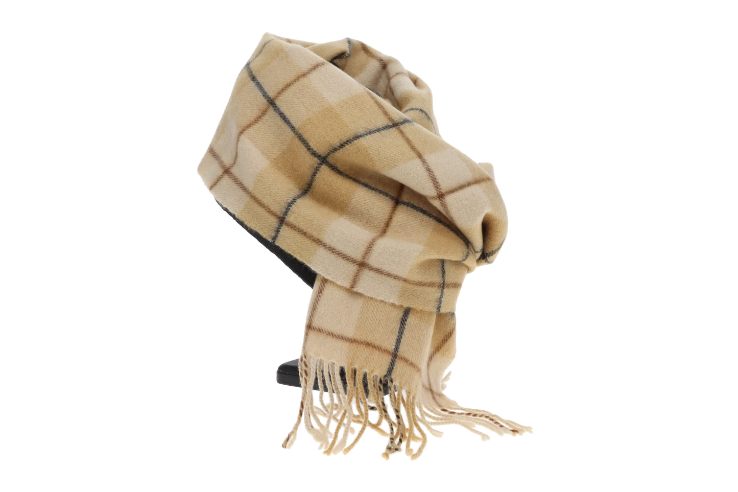 Burberry Scarf Beige/Yellow Check 100% Lambswool