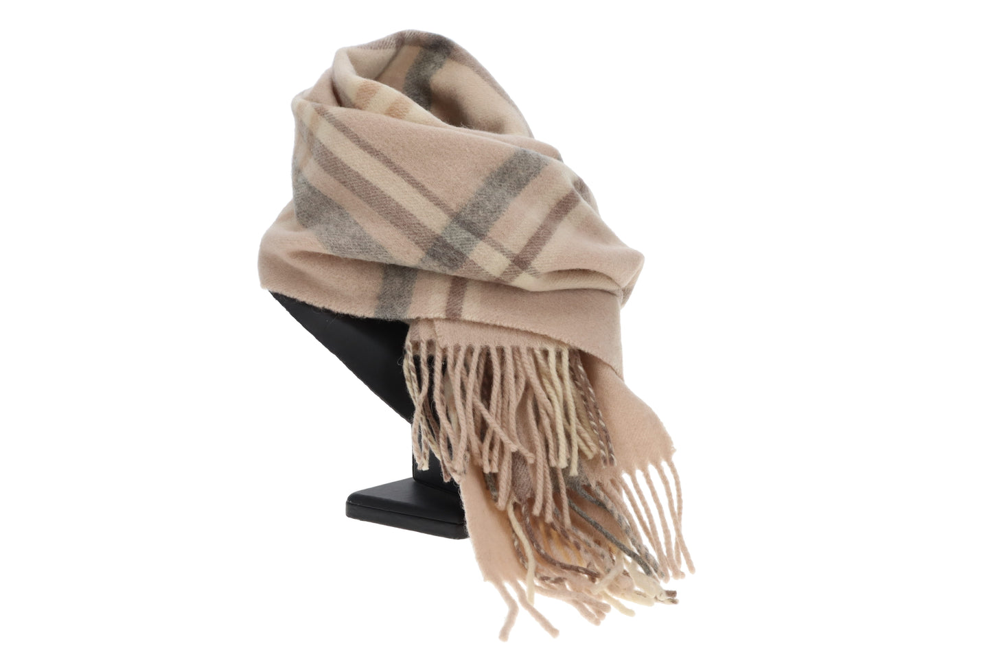 Burberry Scarf Beige/Pink Check 100% Lambswool
