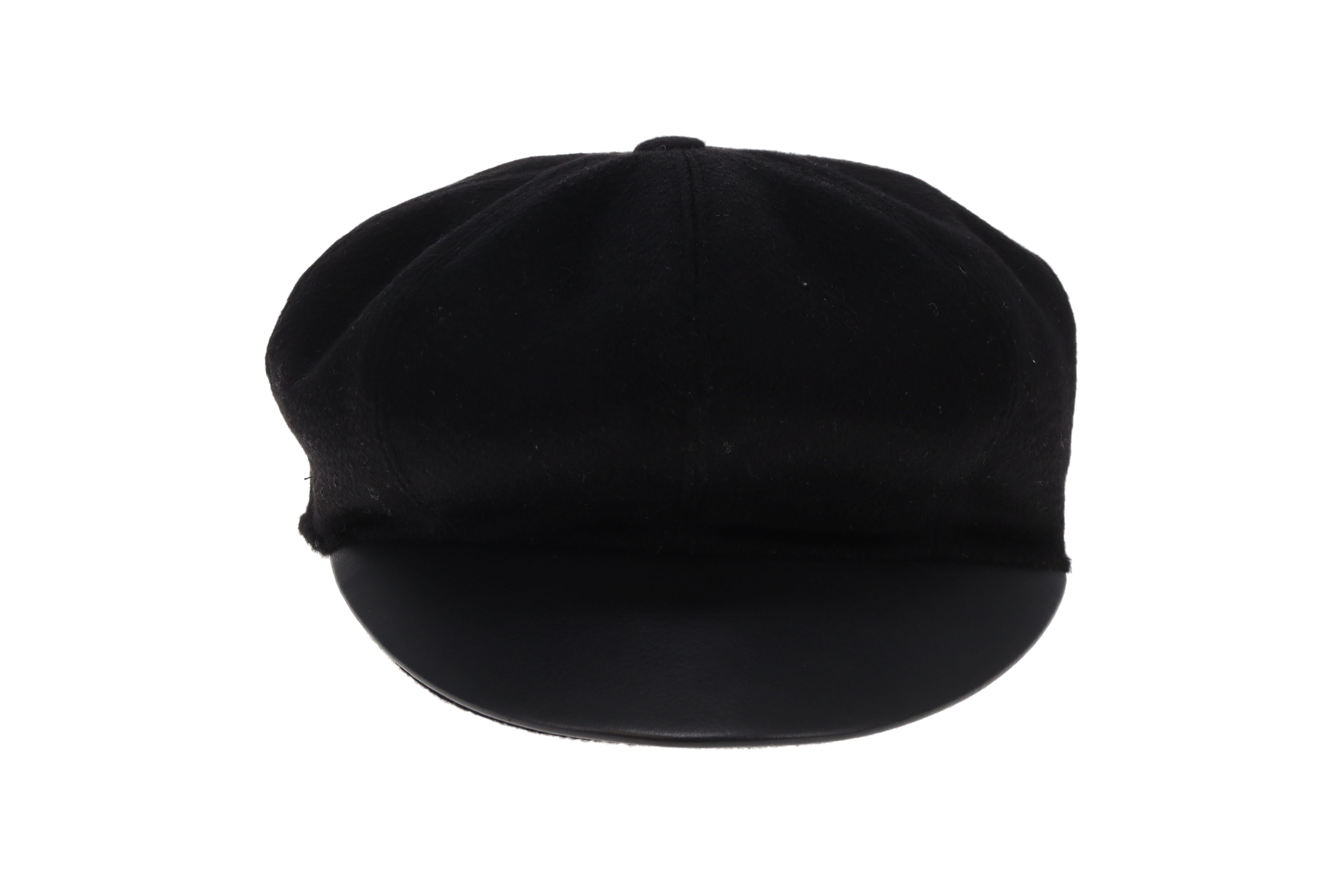 Hermes Casquette Black Cashmere Hat Size 57 – Designer Exchange Ltd