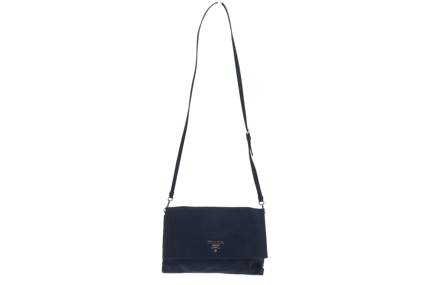 Prada Navy Nylon Clutch On Strap