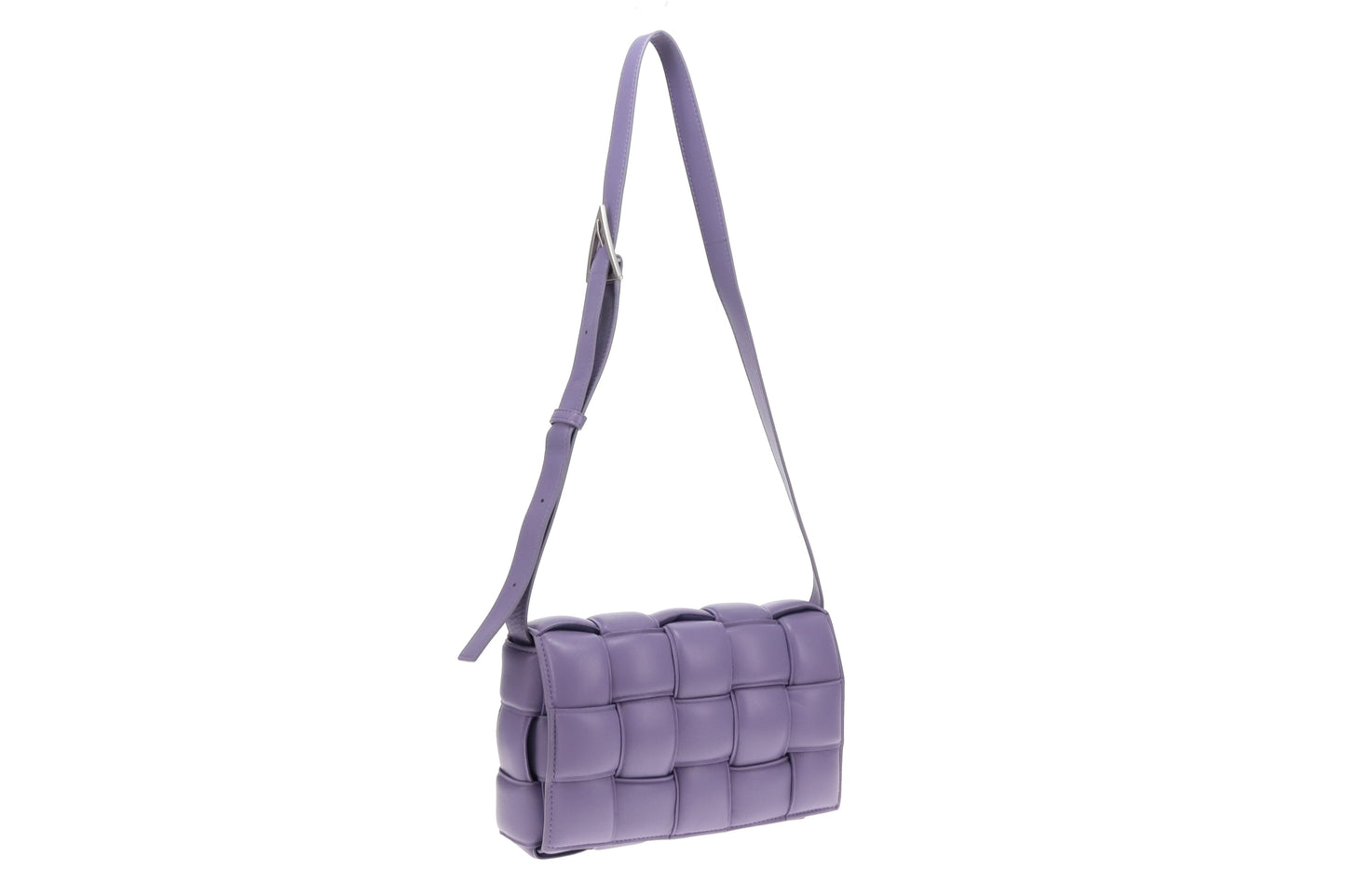 Bottega Veneta Lavender Maxi Weave Padded Cassette