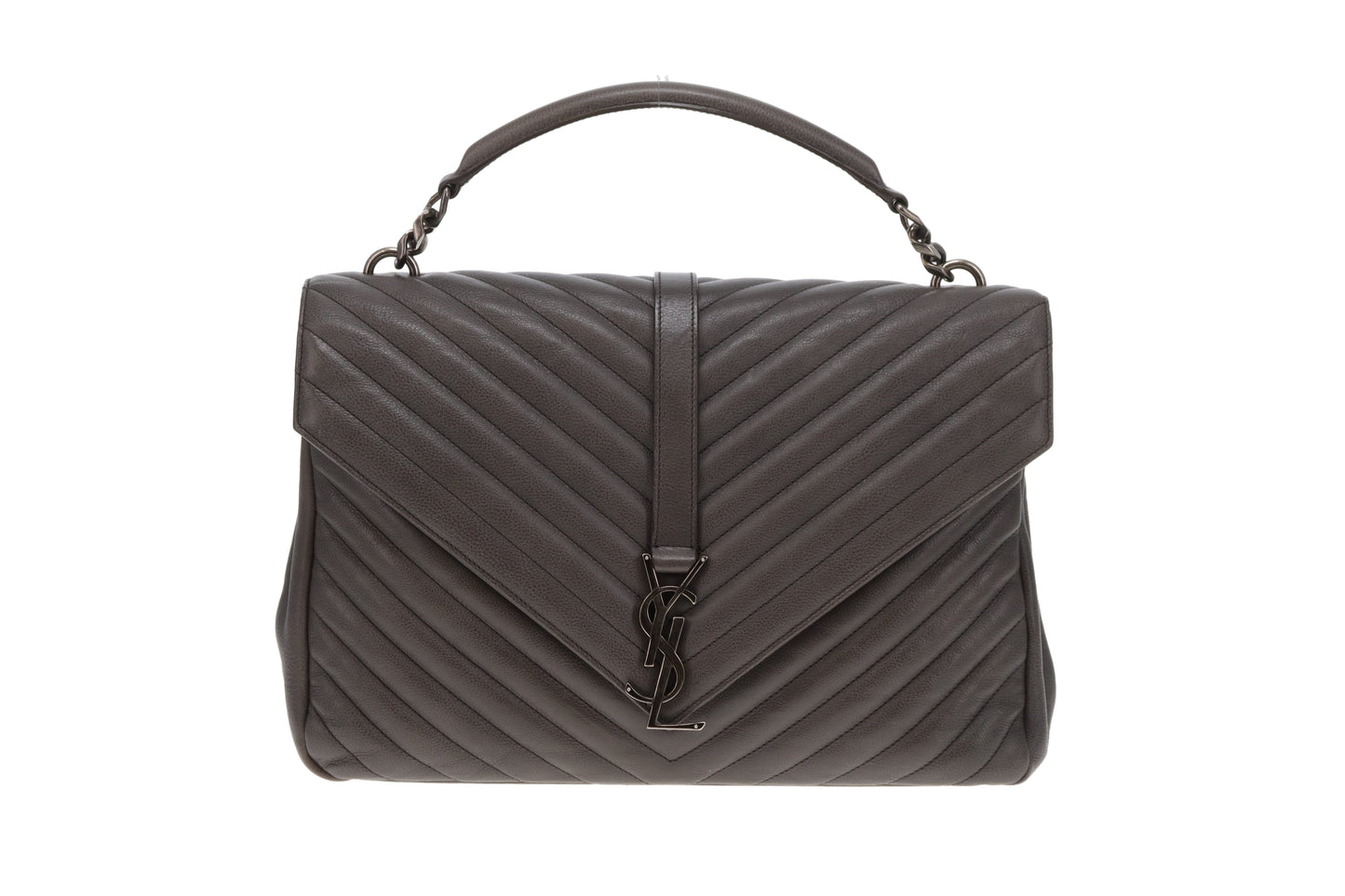 Saint Laurent College Bag Large Grey 2015