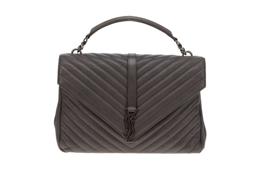 Saint Laurent College Bag Large Grey 2015