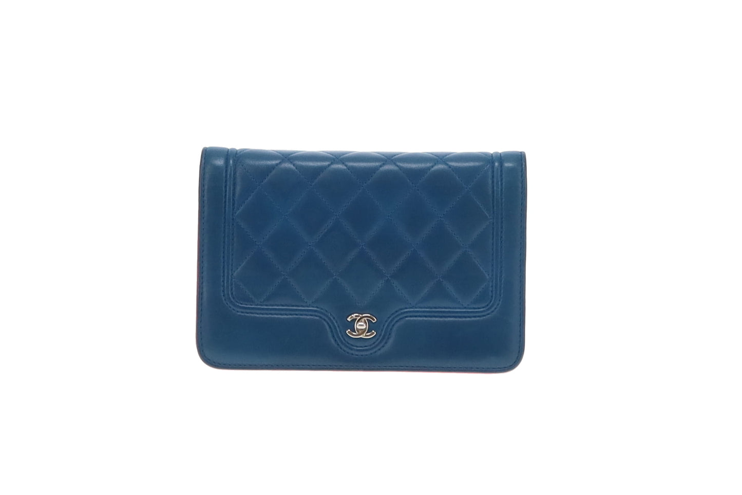 Chanel Navy CC Quilted Lambskin Wallet On Chain 2016/17