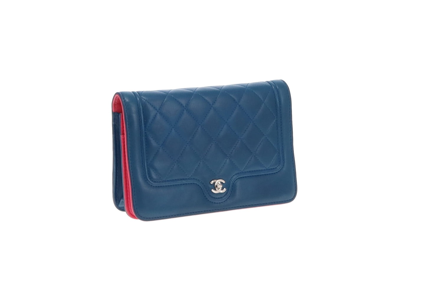 Chanel Navy CC Quilted Lambskin Wallet On Chain 2016/17