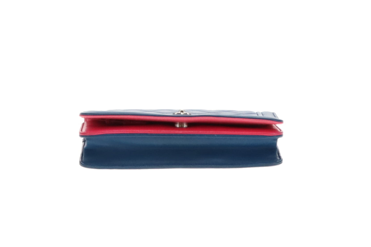 Chanel Navy CC Quilted Lambskin Wallet On Chain 2016/17