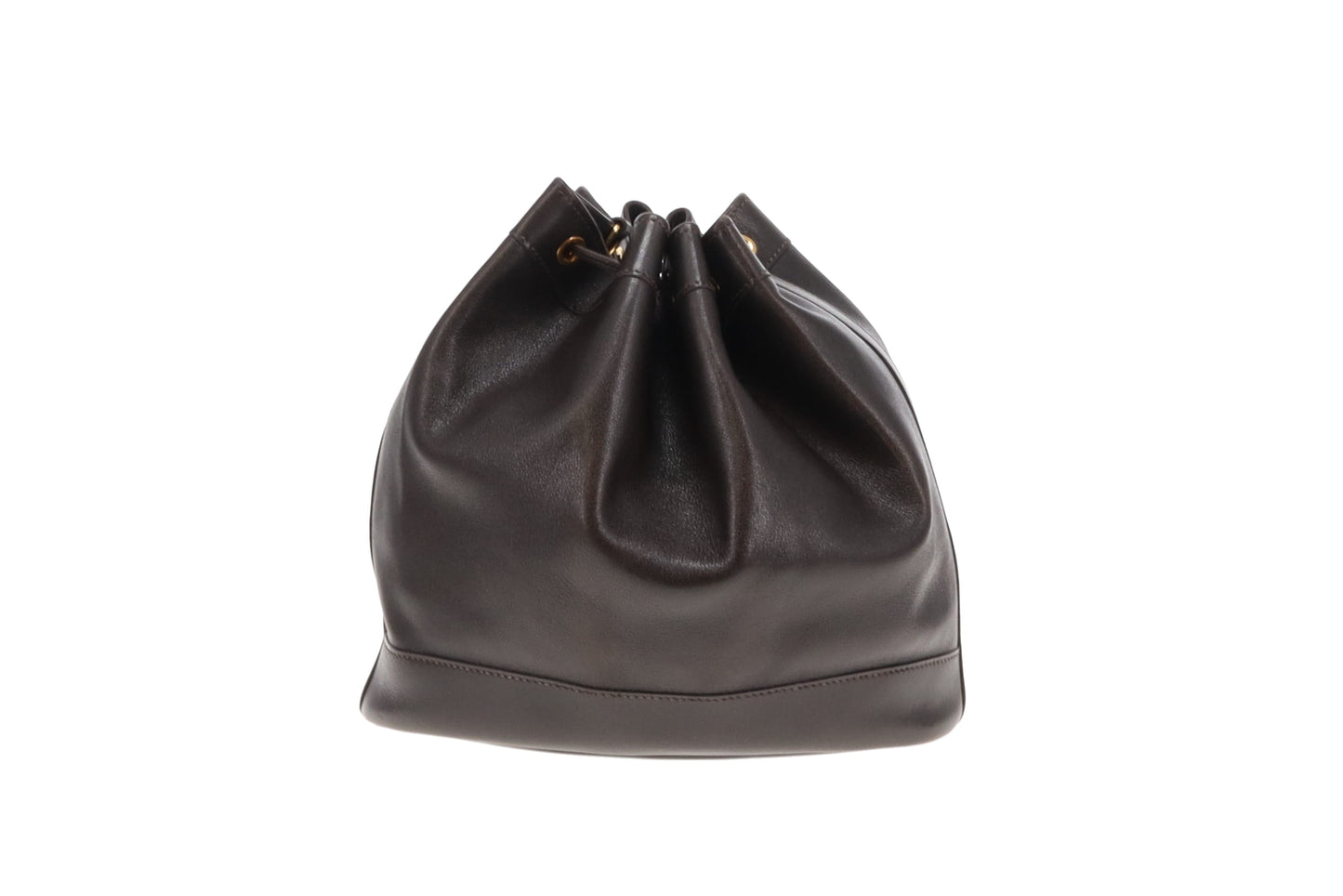 Hermes Market Bucket Bag Dark Brown Gulliver Leather