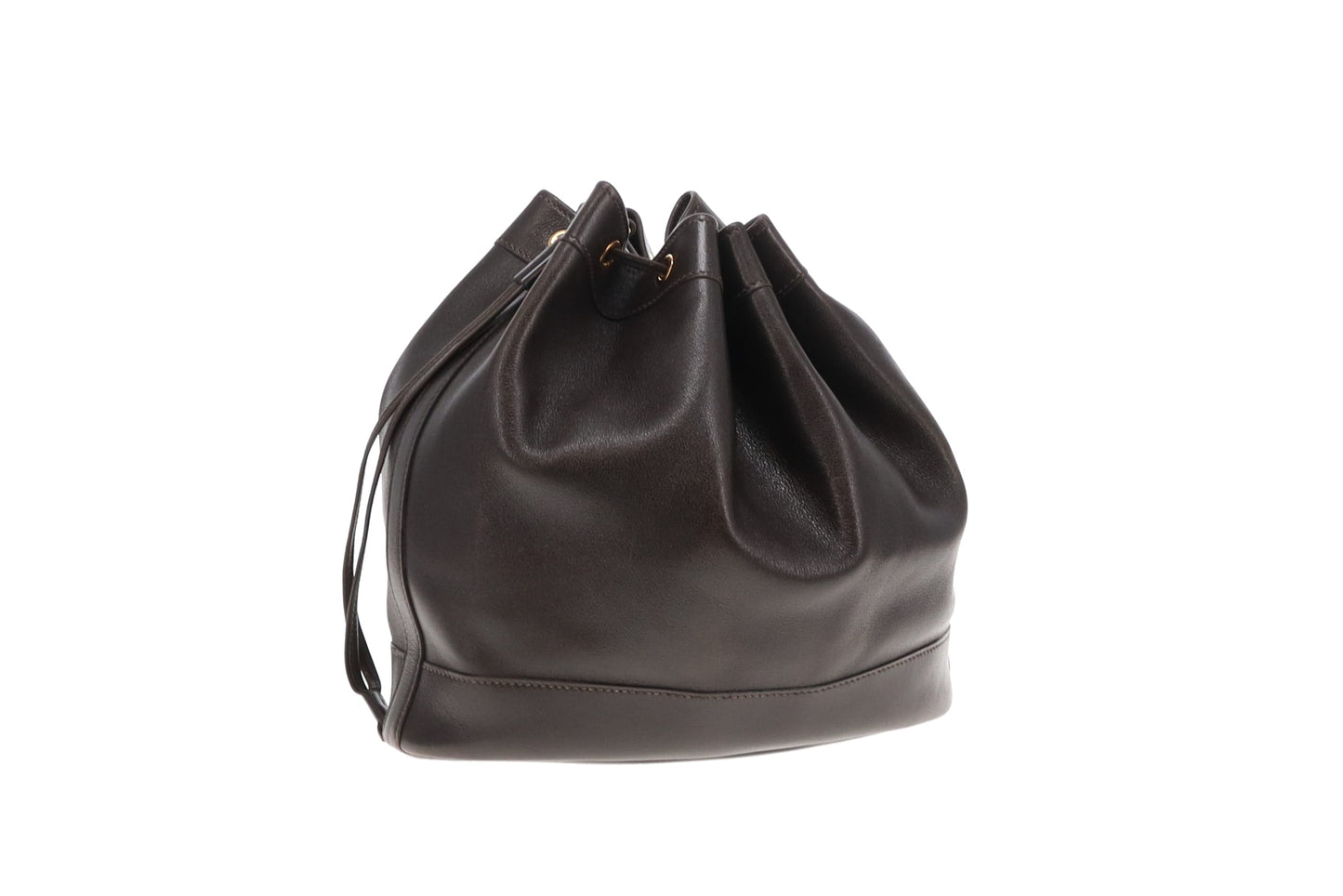 Hermes Market Bucket Bag Dark Brown Gulliver Leather
