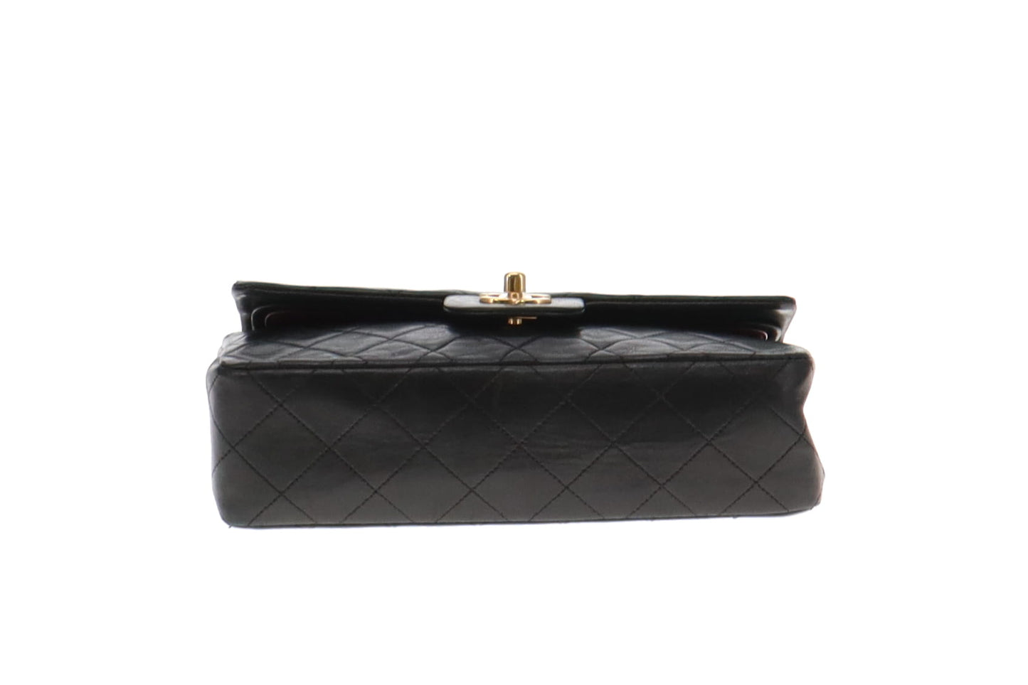 Chanel Black Lambskin GHW Small Vintage Double Flap Classic