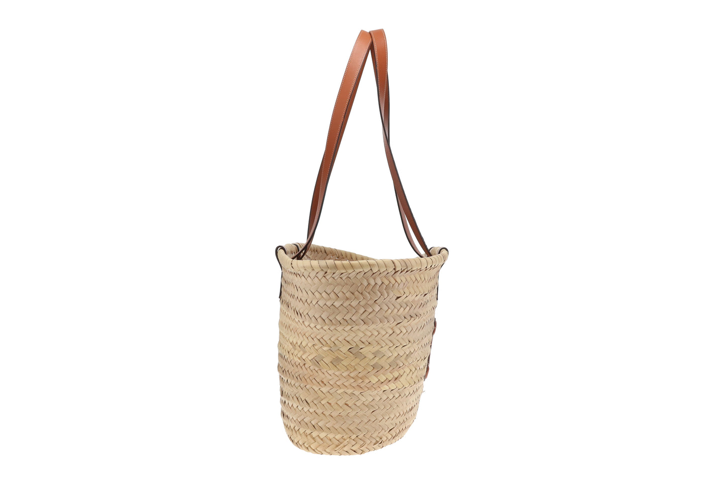 Celine Classic Panier Basket Bag Palm Leaves and Calfskin 2022