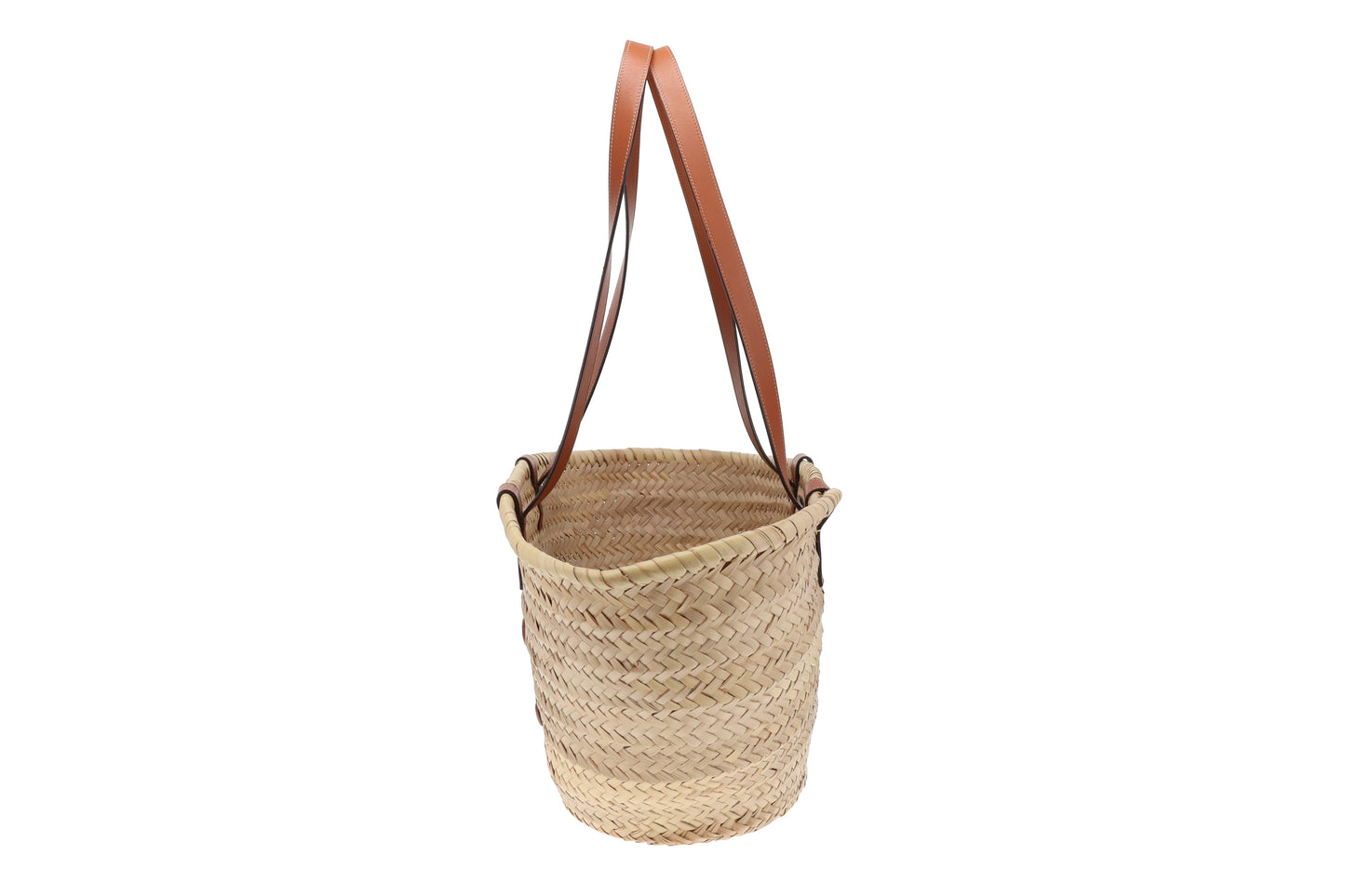 Celine Classic Panier Basket Bag Palm Leaves and Calfskin 2022