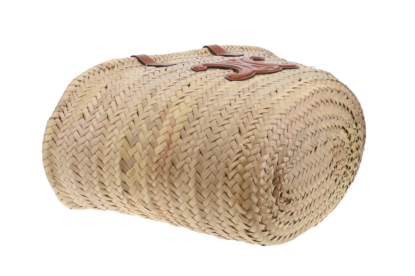 Celine Classic Panier Basket Bag Palm Leaves and Calfskin 2022