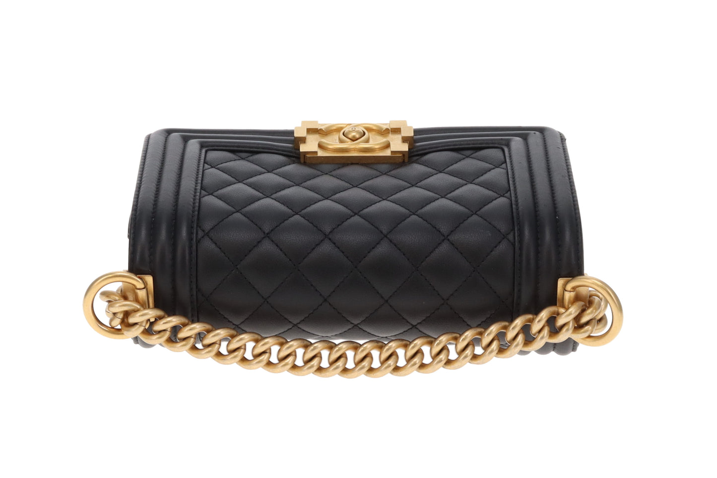 Chanel Boy Bag Small Black Lambskin GHW (NFID)