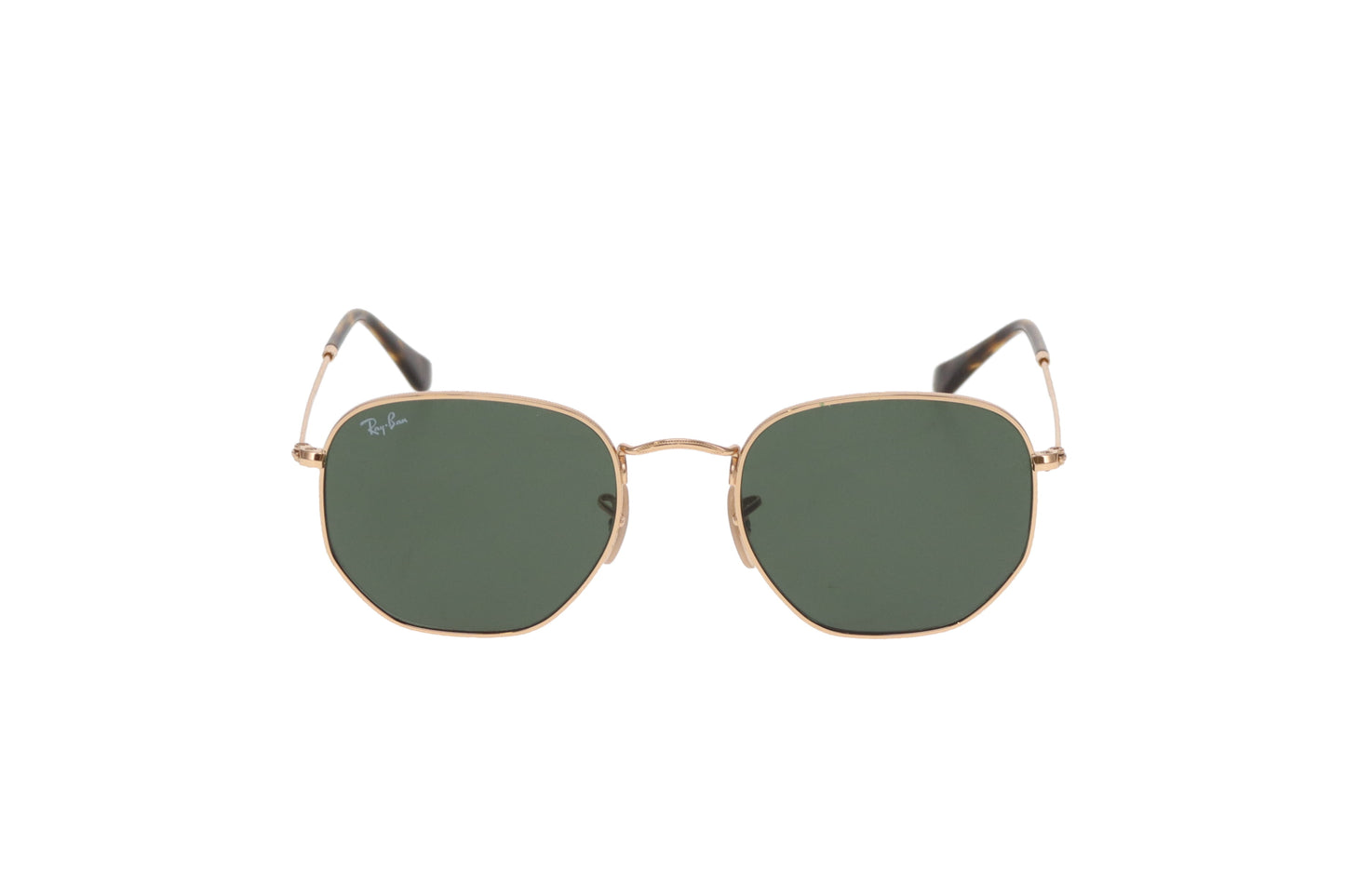 Ray Ban Hexagonal Sunglasses Gold/Green Lens