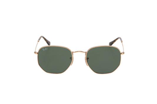 Ray Ban Hexagonal Sunglasses Gold/Green Lens