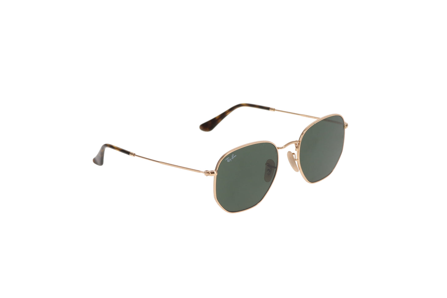 Ray Ban Hexagonal Sunglasses Gold/Green Lens