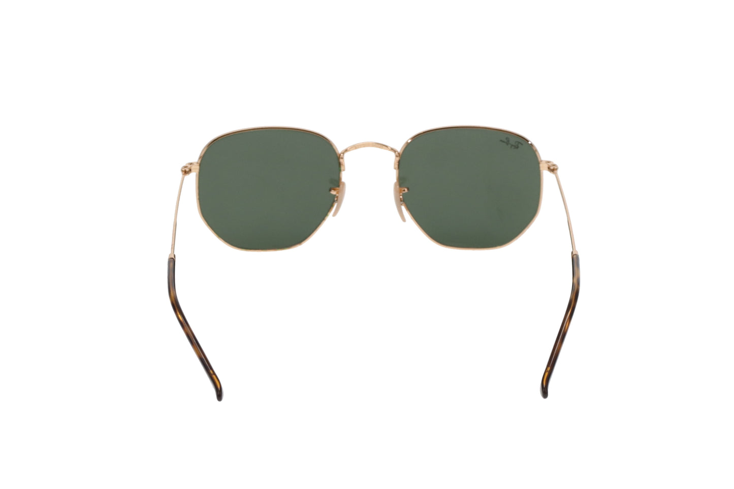 Ray Ban Hexagonal Sunglasses Gold/Green Lens