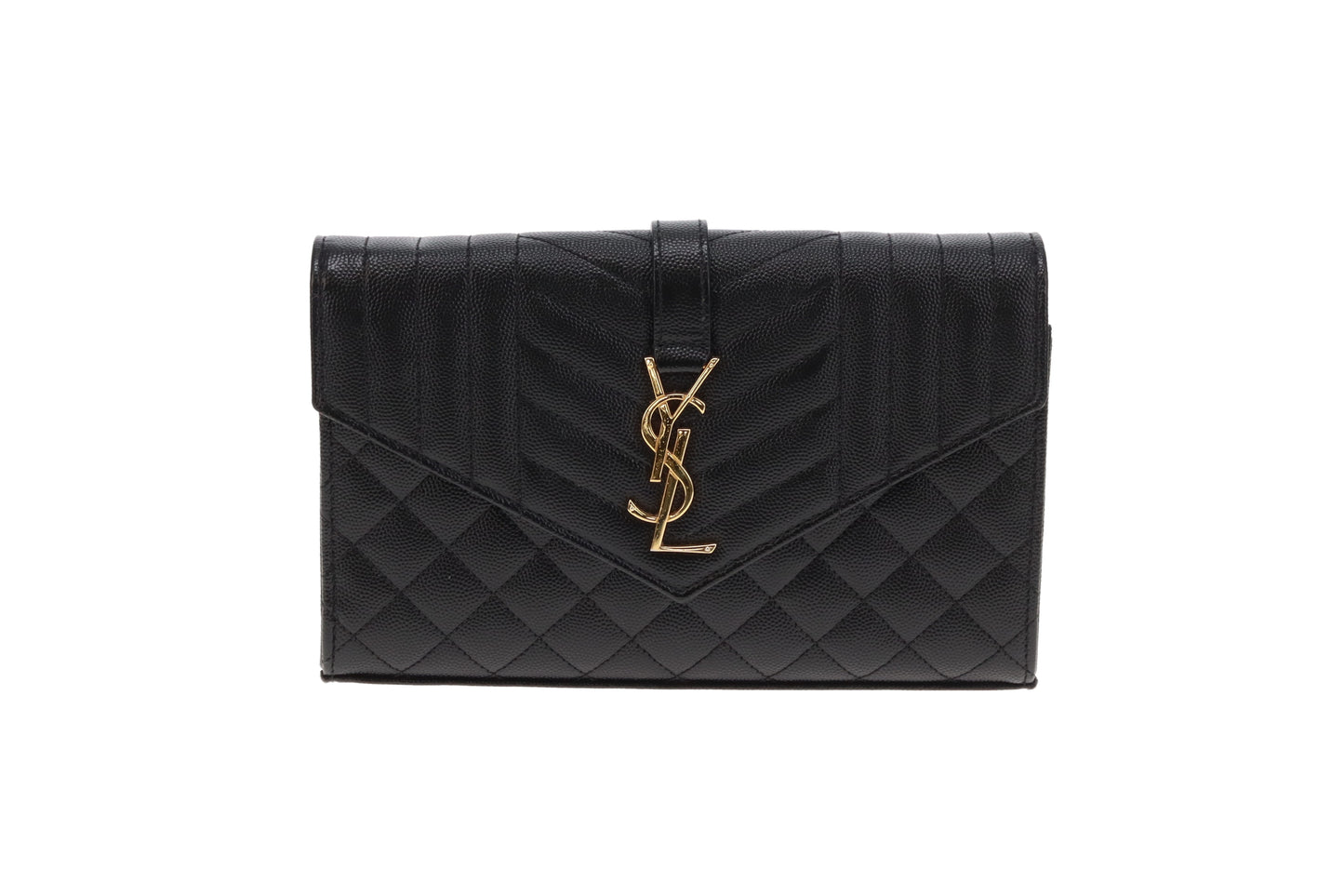 Saint Laurent Envelope Mixed Matelasse Grain De Poudre Crossbody Bag
