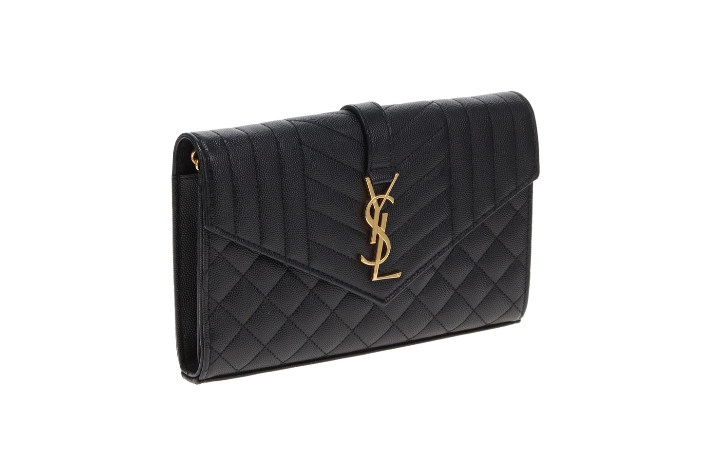 Saint Laurent Envelope Mixed Matelasse Grain De Poudre Crossbody Bag