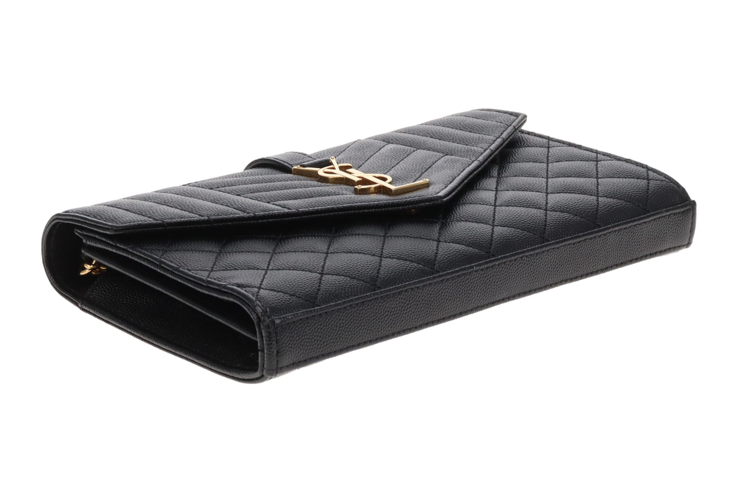 Saint Laurent Envelope Mixed Matelasse Grain De Poudre Crossbody Bag