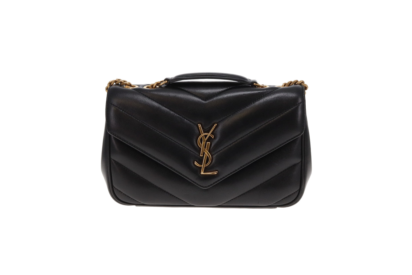 Saint Laurent Loulou (NM) Small Black Lambskin GHW 2025