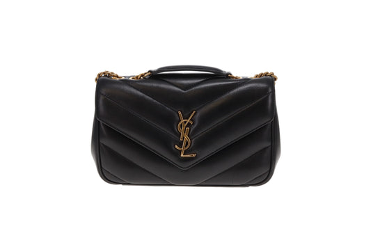 Saint Laurent Loulou (NM) Small Black Lambskin GHW 2025