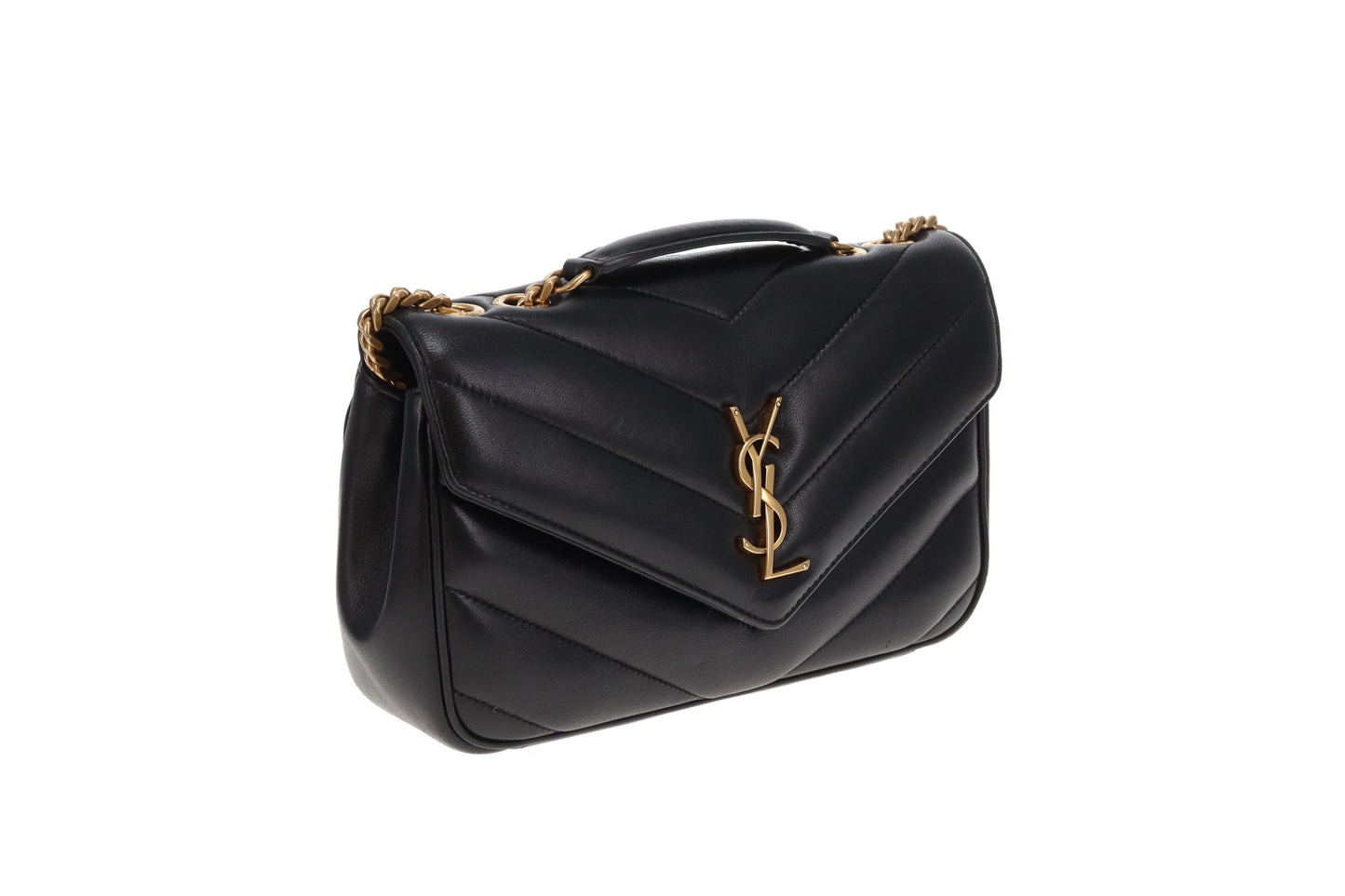Saint Laurent Loulou (NM) Small Black Lambskin GHW 2025