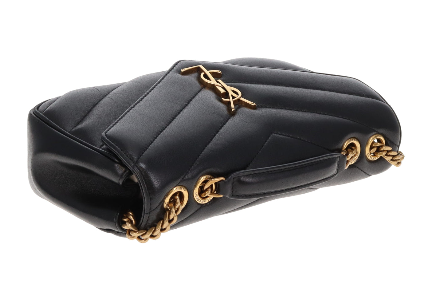 Saint Laurent Loulou (NM) Small Black Lambskin GHW 2025