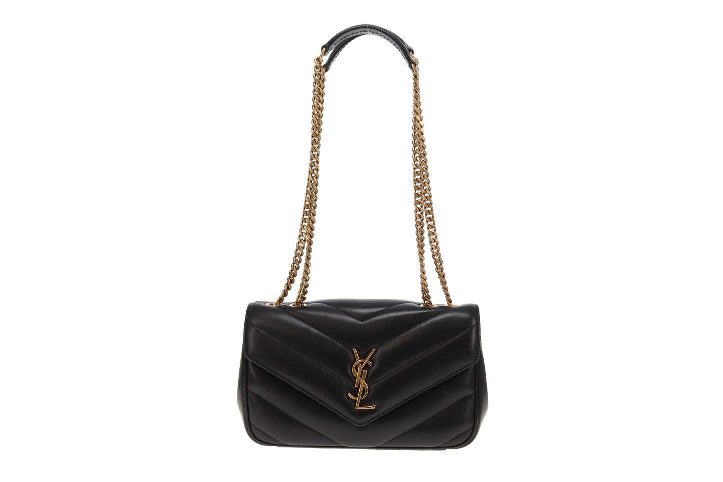 Saint Laurent Loulou (NM) Small Black Lambskin GHW 2025