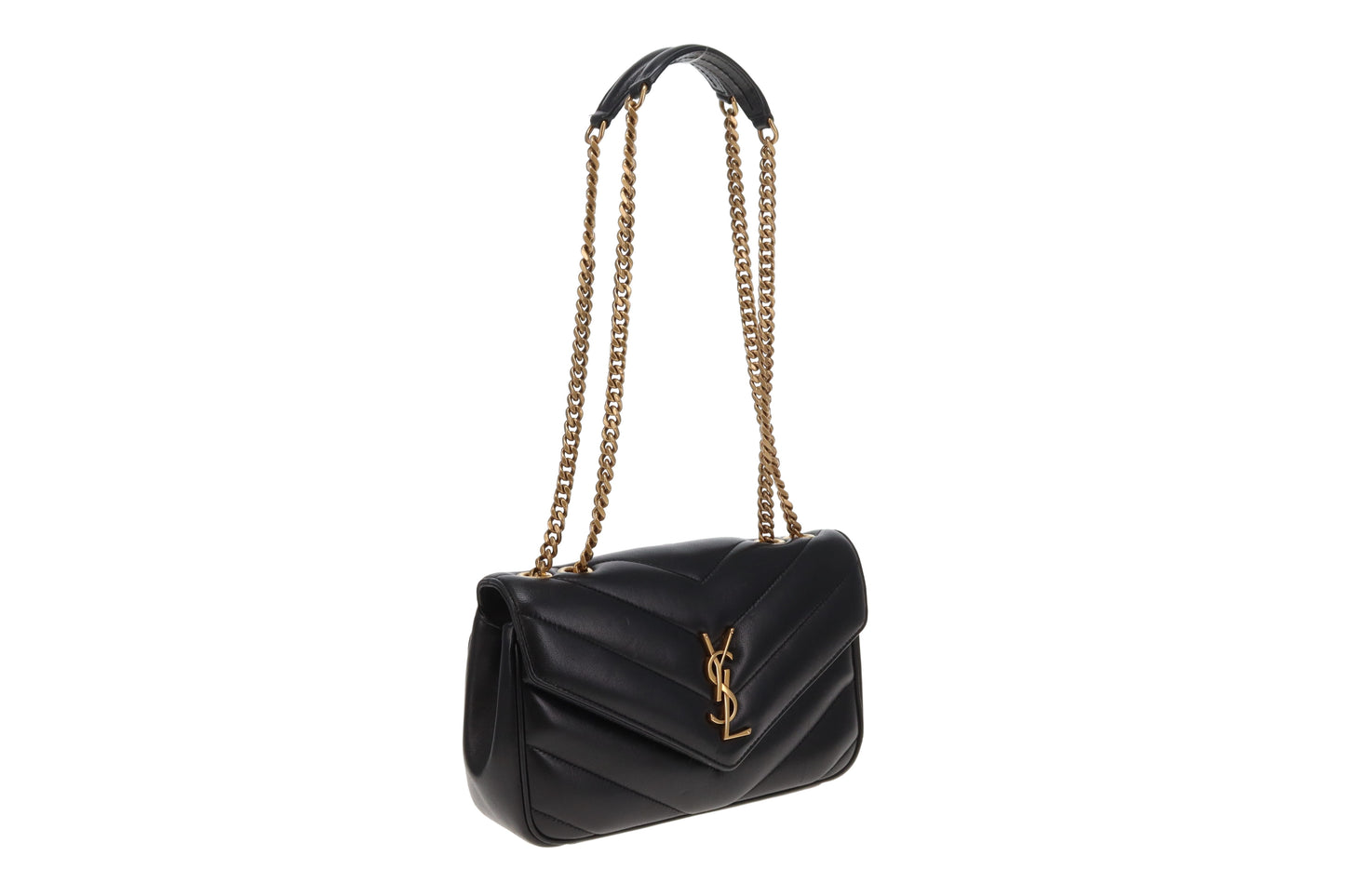 Saint Laurent Loulou (NM) Small Black Lambskin GHW 2025