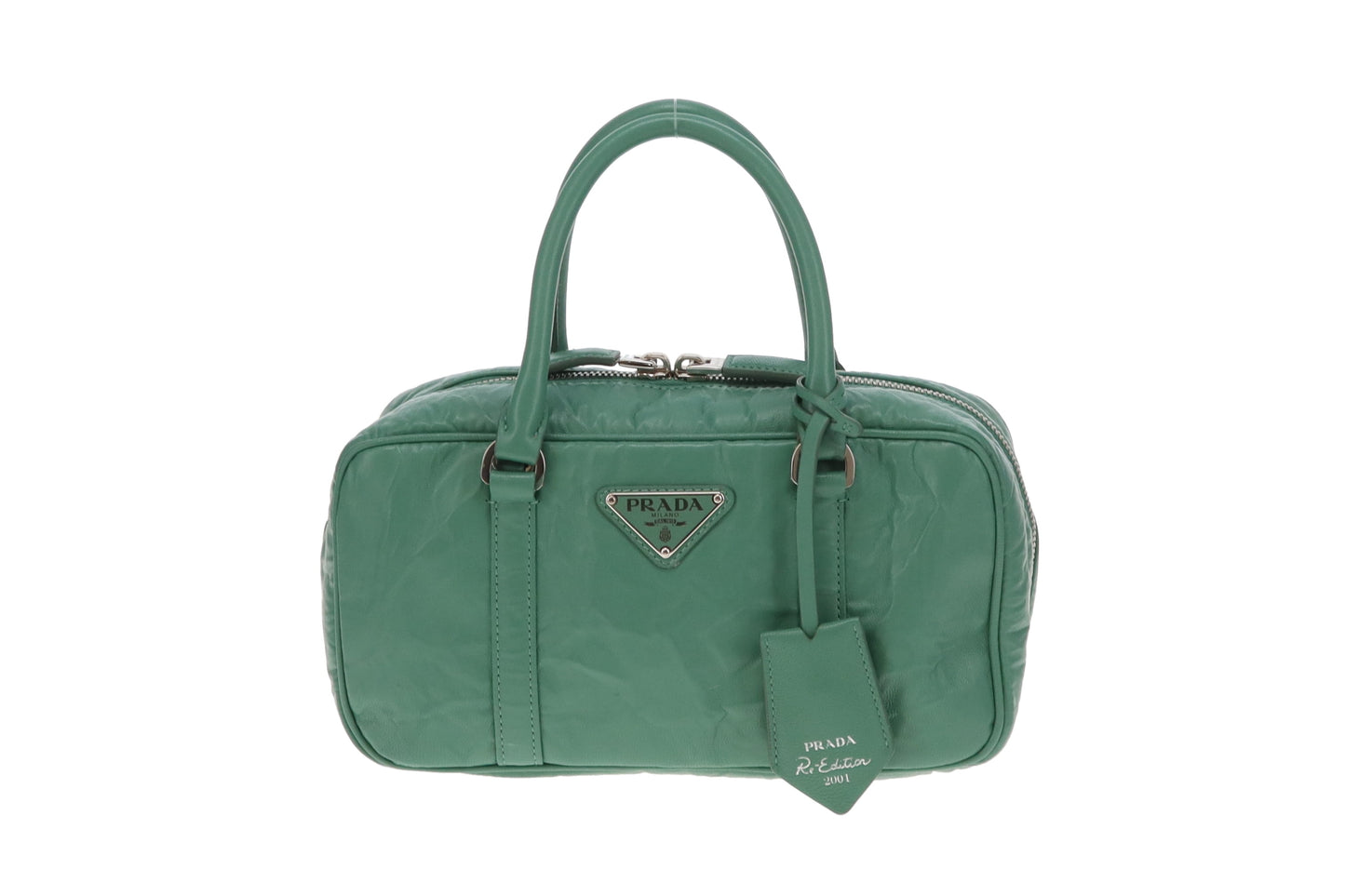 Prada Re-Edition 2001 Bauletto Green SHW