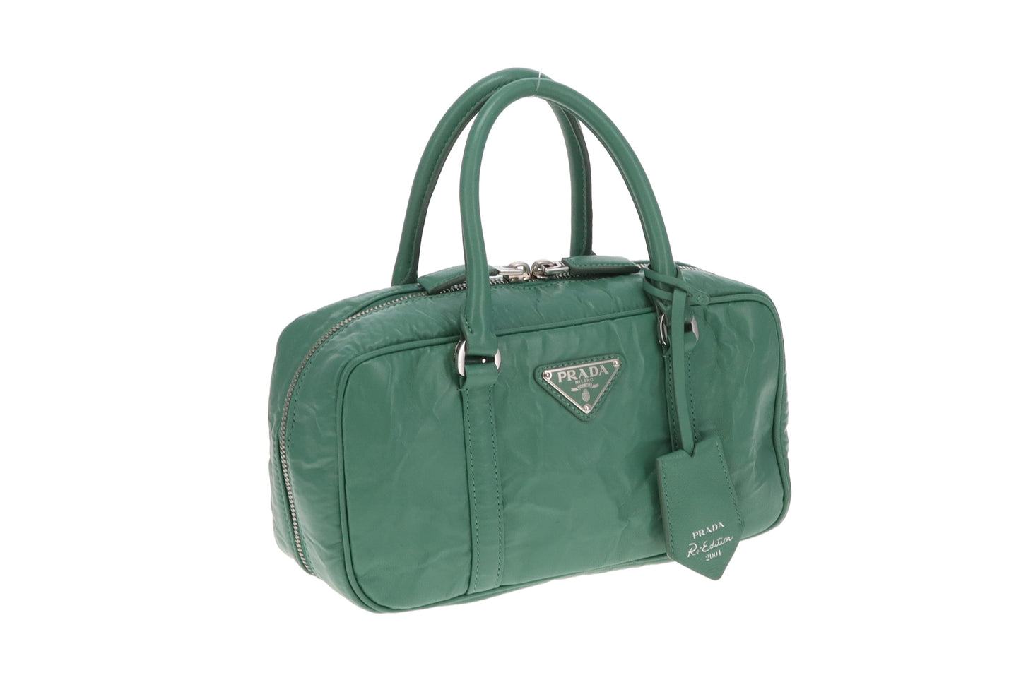 Prada Re-Edition 2001 Bauletto Green SHW
