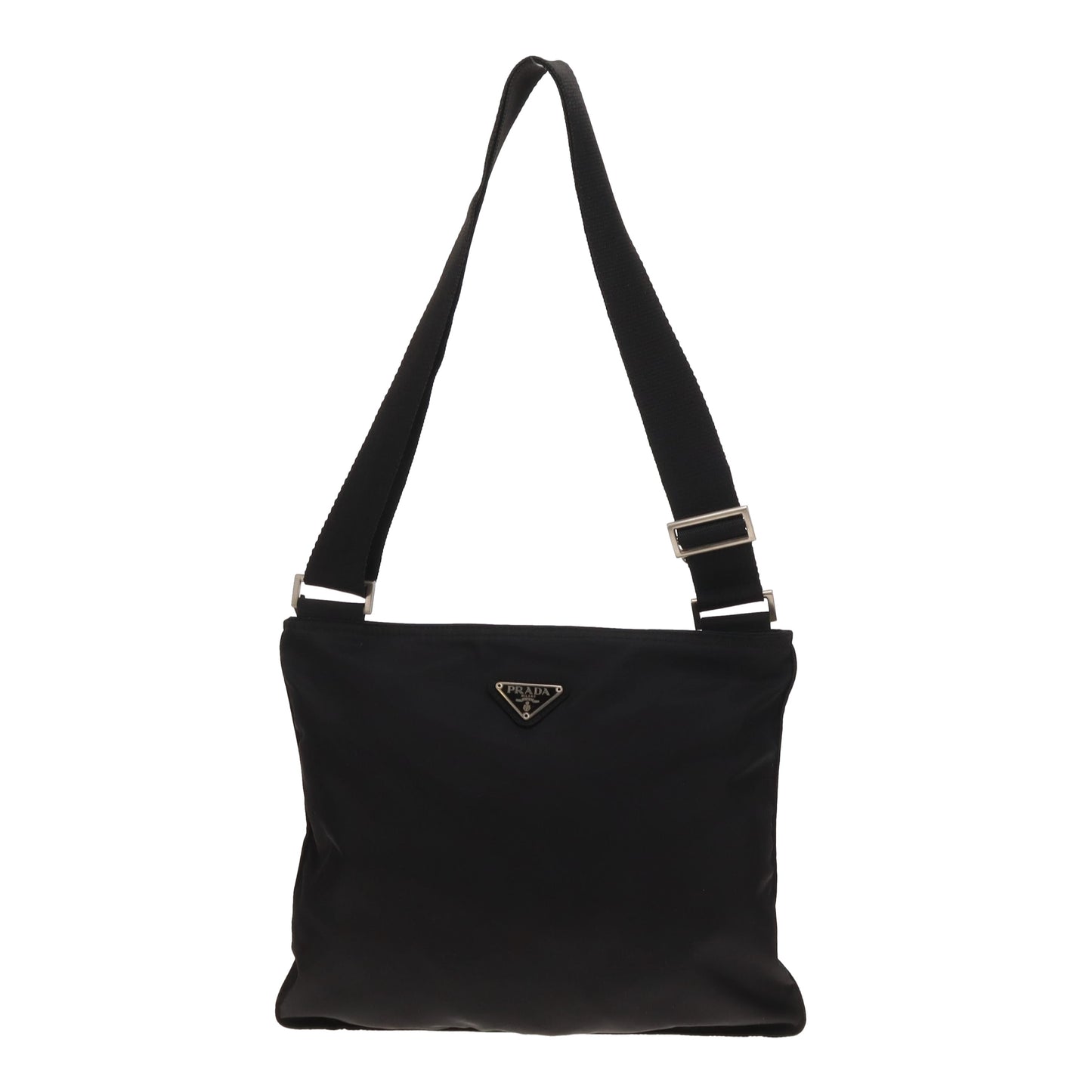 Prada Flat Messenger Black Nylon Vintage