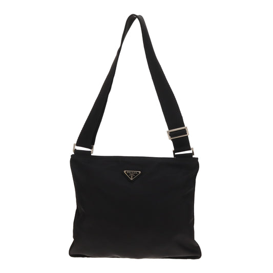 Prada Flat Messenger Black Nylon Vintage