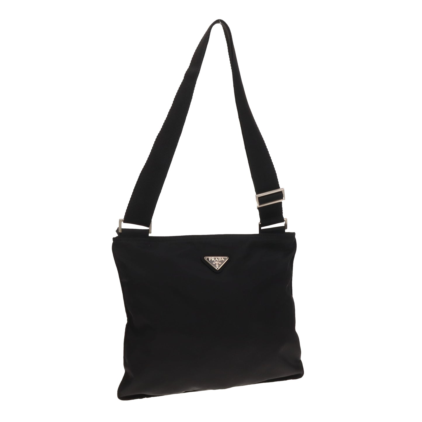 Prada Flat Messenger Black Nylon Vintage