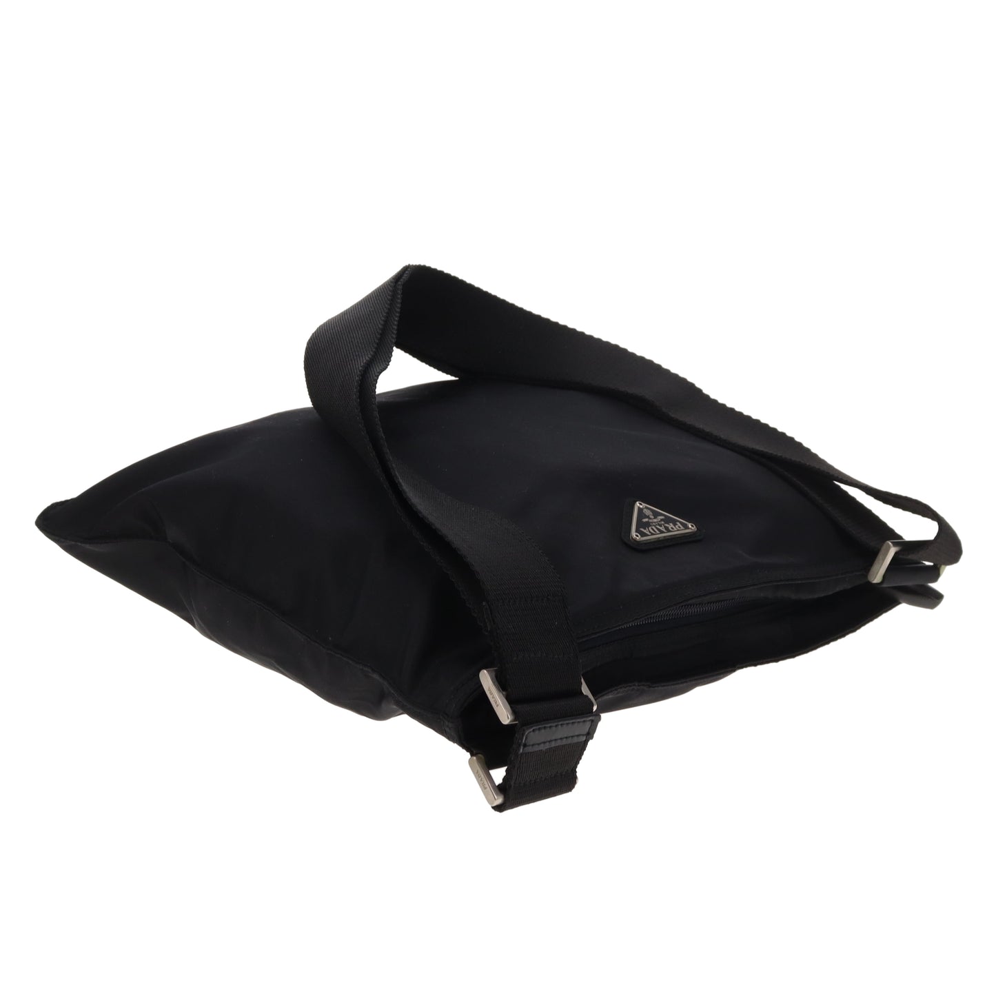 Prada Flat Messenger Black Nylon Vintage