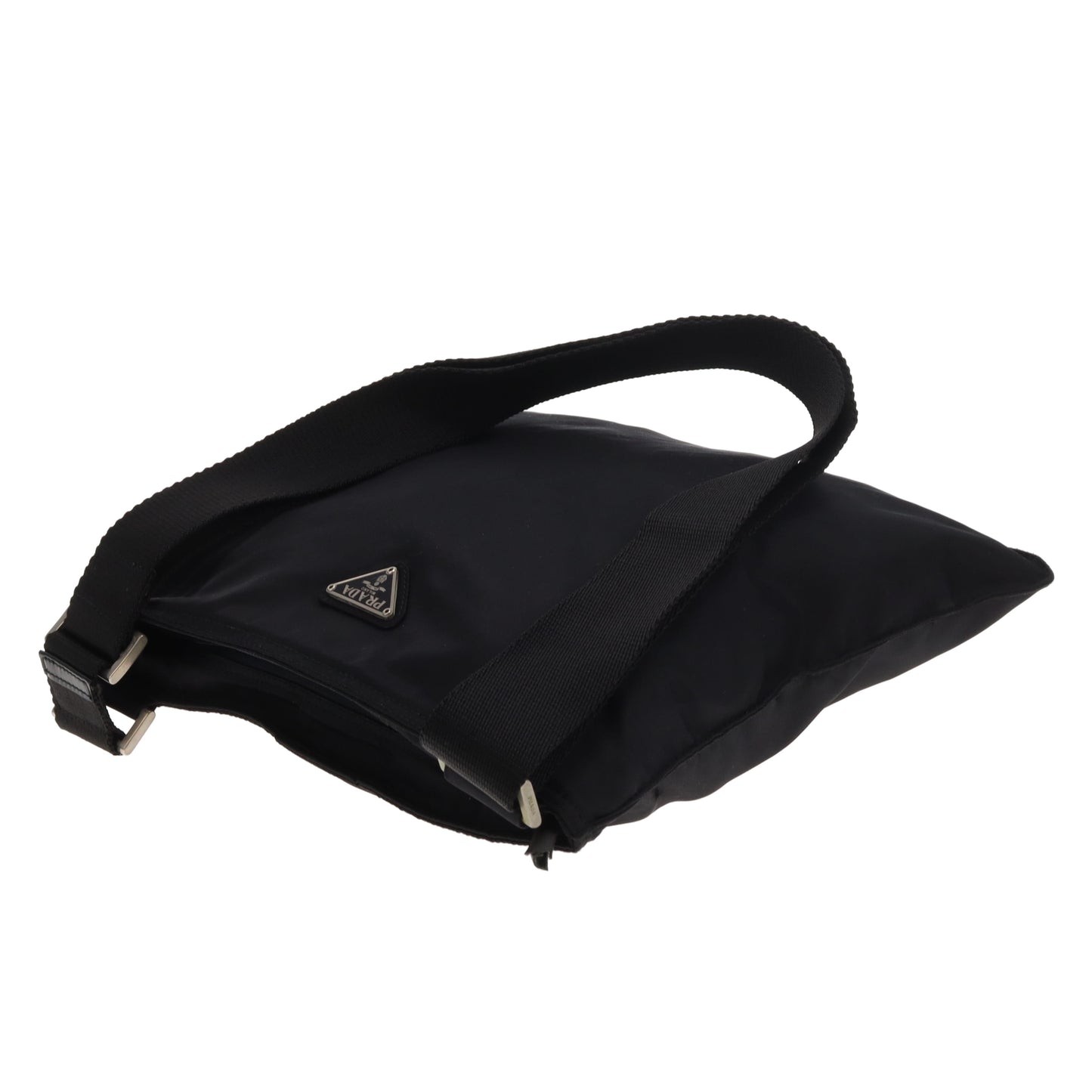 Prada Flat Messenger Black Nylon Vintage