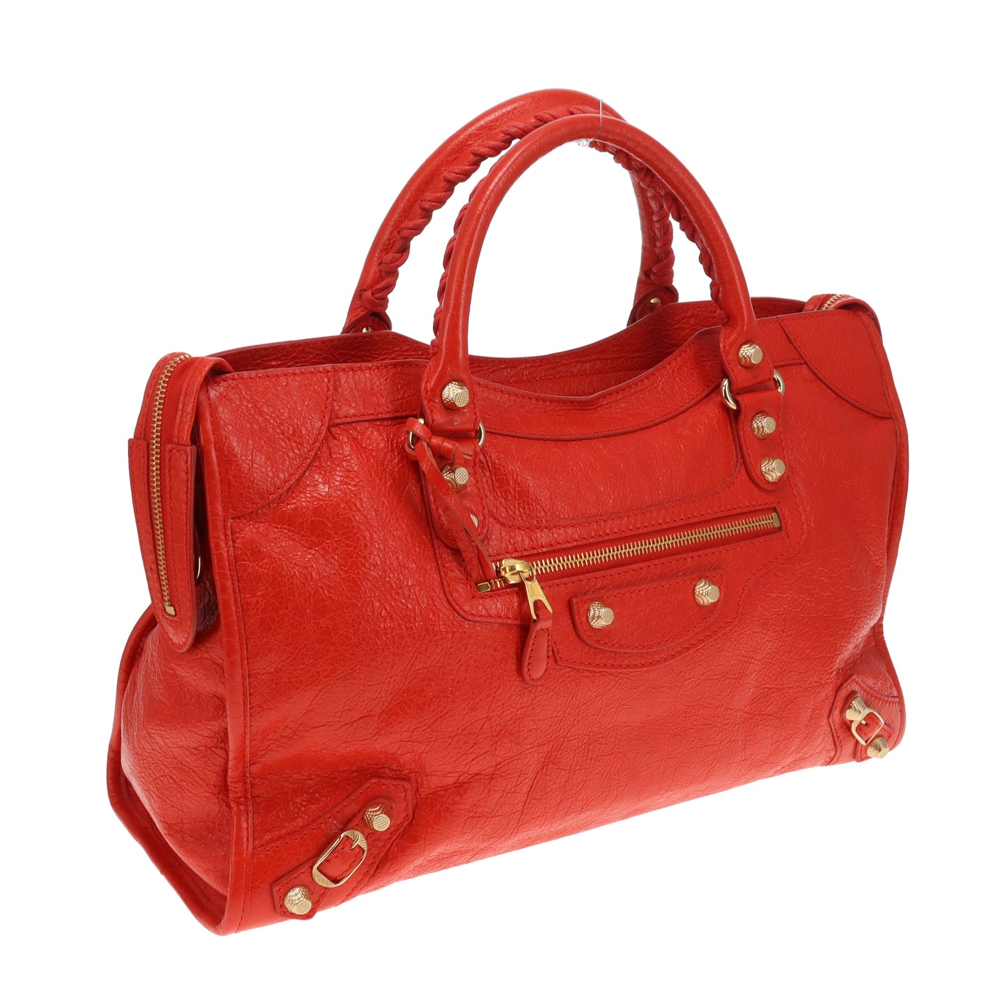 Balenciaga Giant 12 Motorcycle City Bag Orange GHW 2015