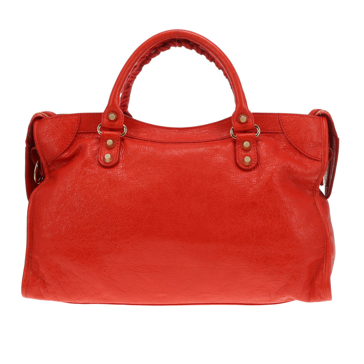 Balenciaga Giant 12 Motorcycle City Bag Orange GHW 2015