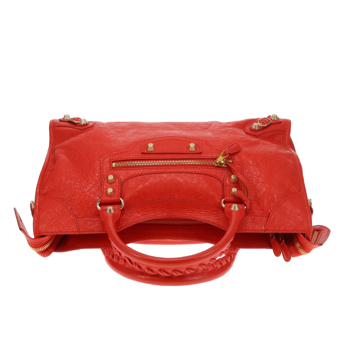 Balenciaga Giant 12 Motorcycle City Bag Orange GHW 2015