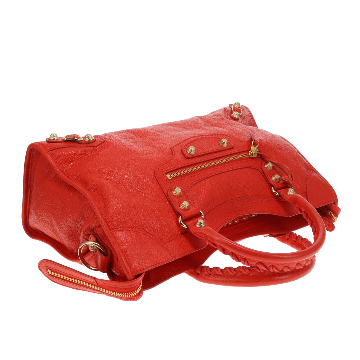 Balenciaga Giant 12 Motorcycle City Bag Orange GHW 2015