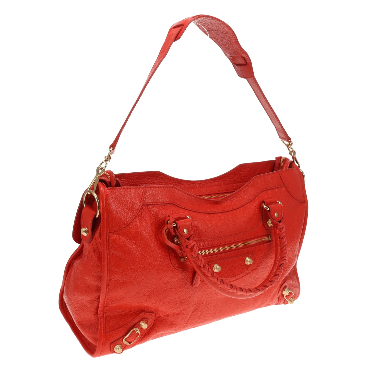 Balenciaga Giant 12 Motorcycle City Bag Orange GHW 2015