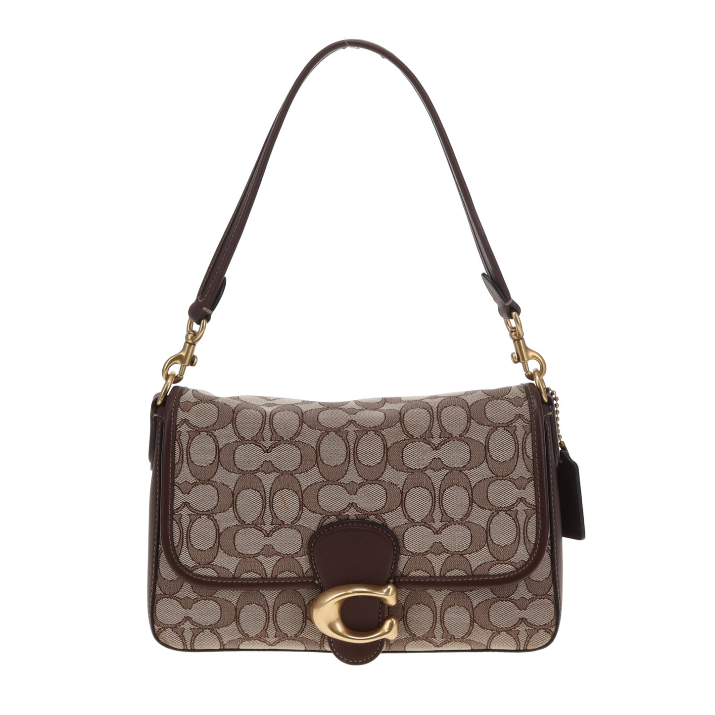Coach Soft Tabby Shoulder Bag Signature Canvas Brown