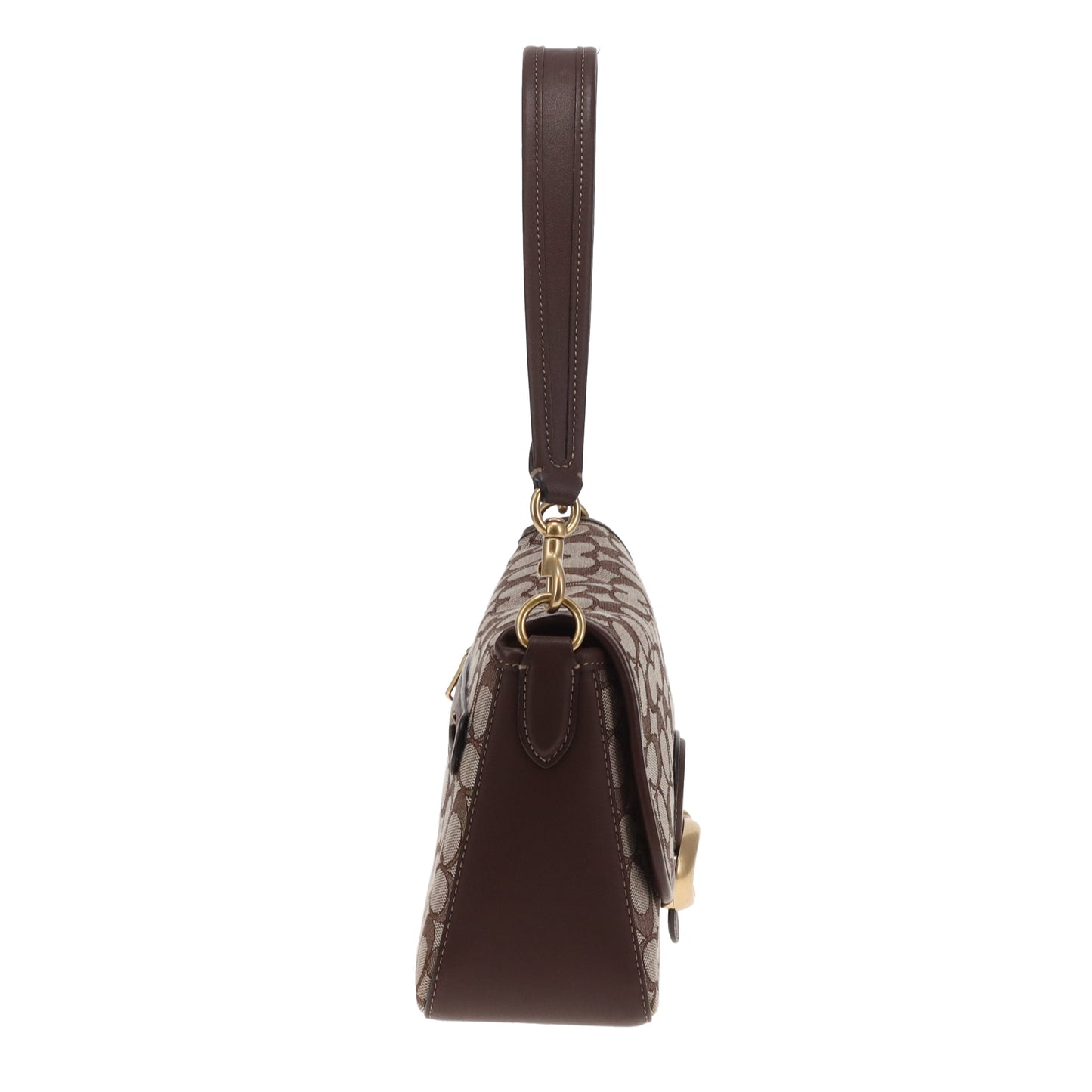 Coach Soft Tabby Shoulder Bag Signature Canvas Brown