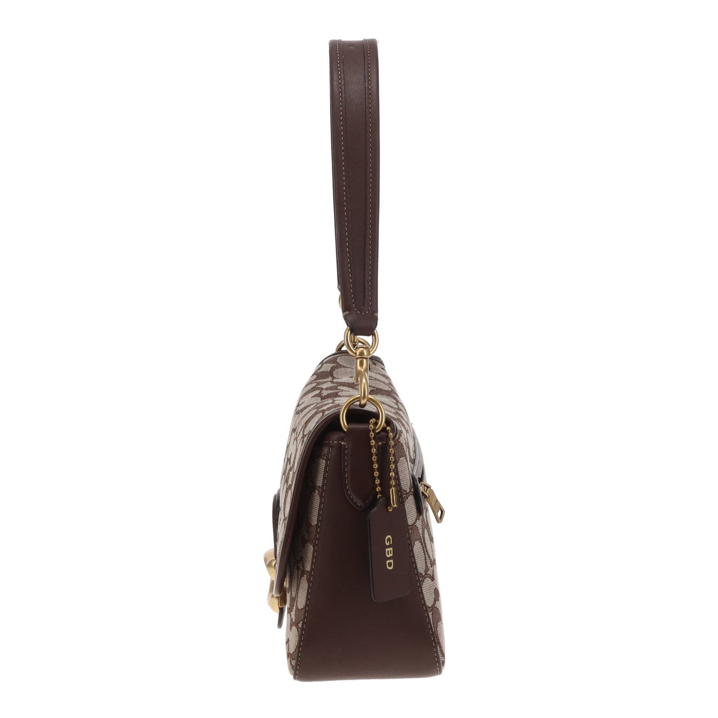 Coach Soft Tabby Shoulder Bag Signature Canvas Brown