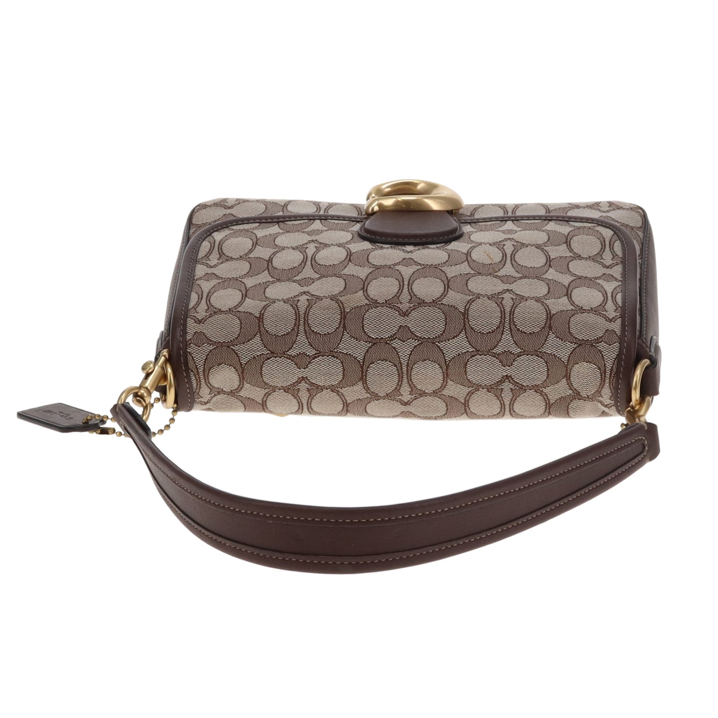 Coach Soft Tabby Shoulder Bag Signature Canvas Brown