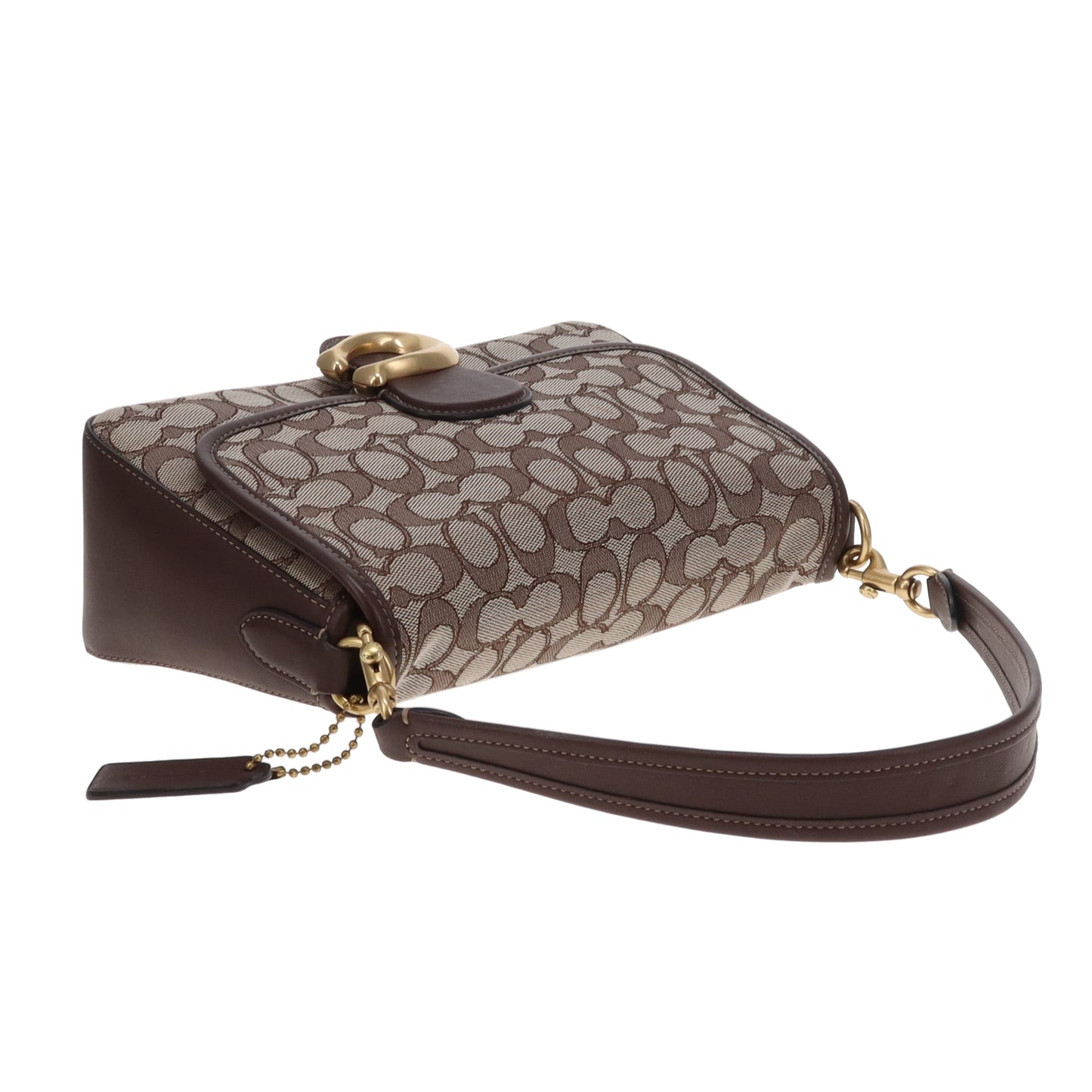 Coach Soft Tabby Shoulder Bag Signature Canvas Brown